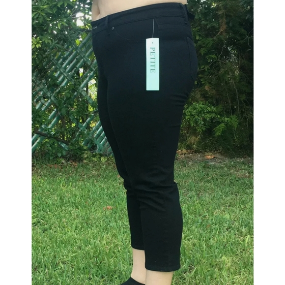 A3 Design Denim - A3 Slim Straight Jeans Cropped Stretch Size 16P Bl